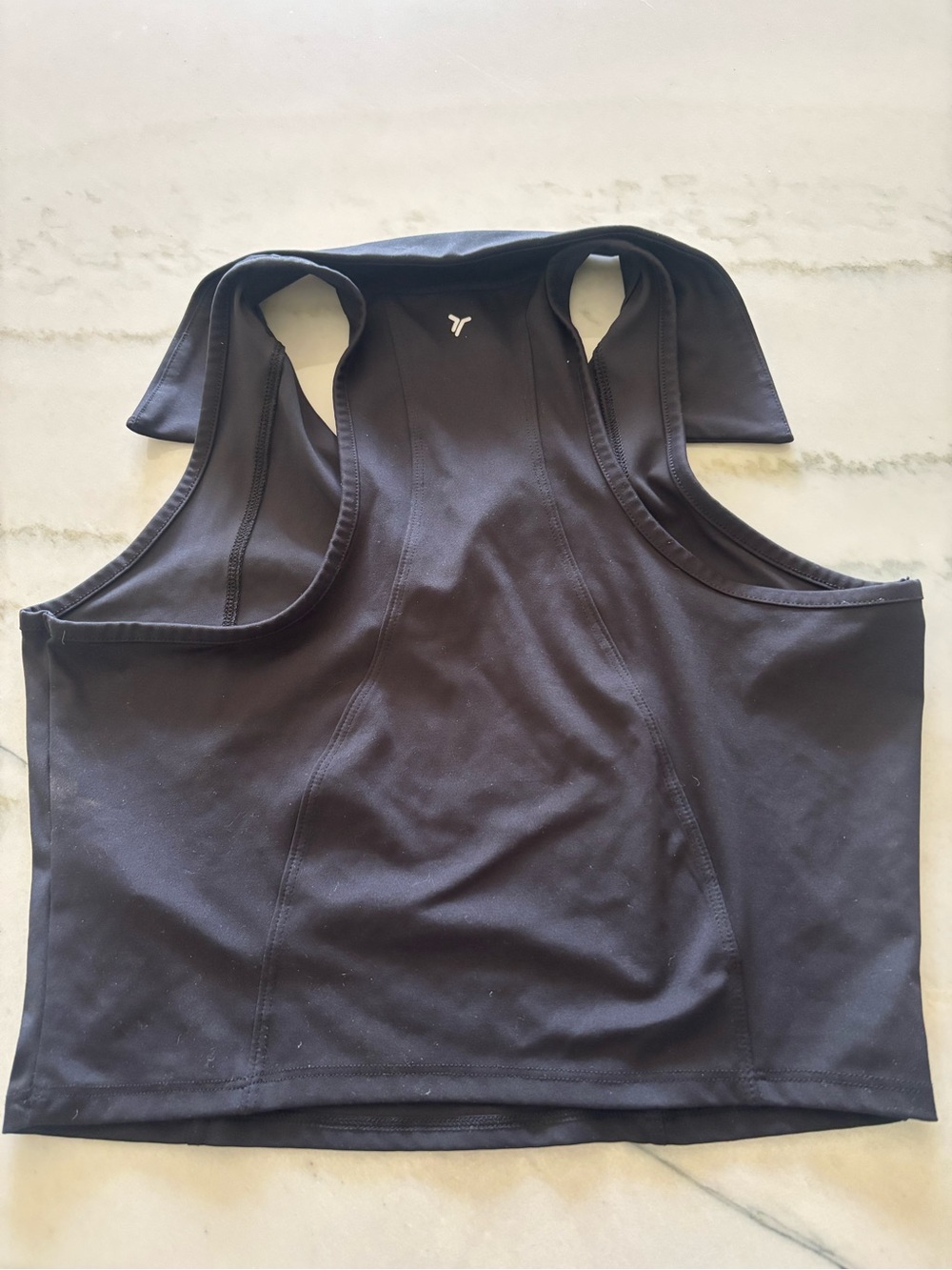 Old Navy Powersoft Zip-Front Polo Tank Top Black Size M - Picture 2 of 5